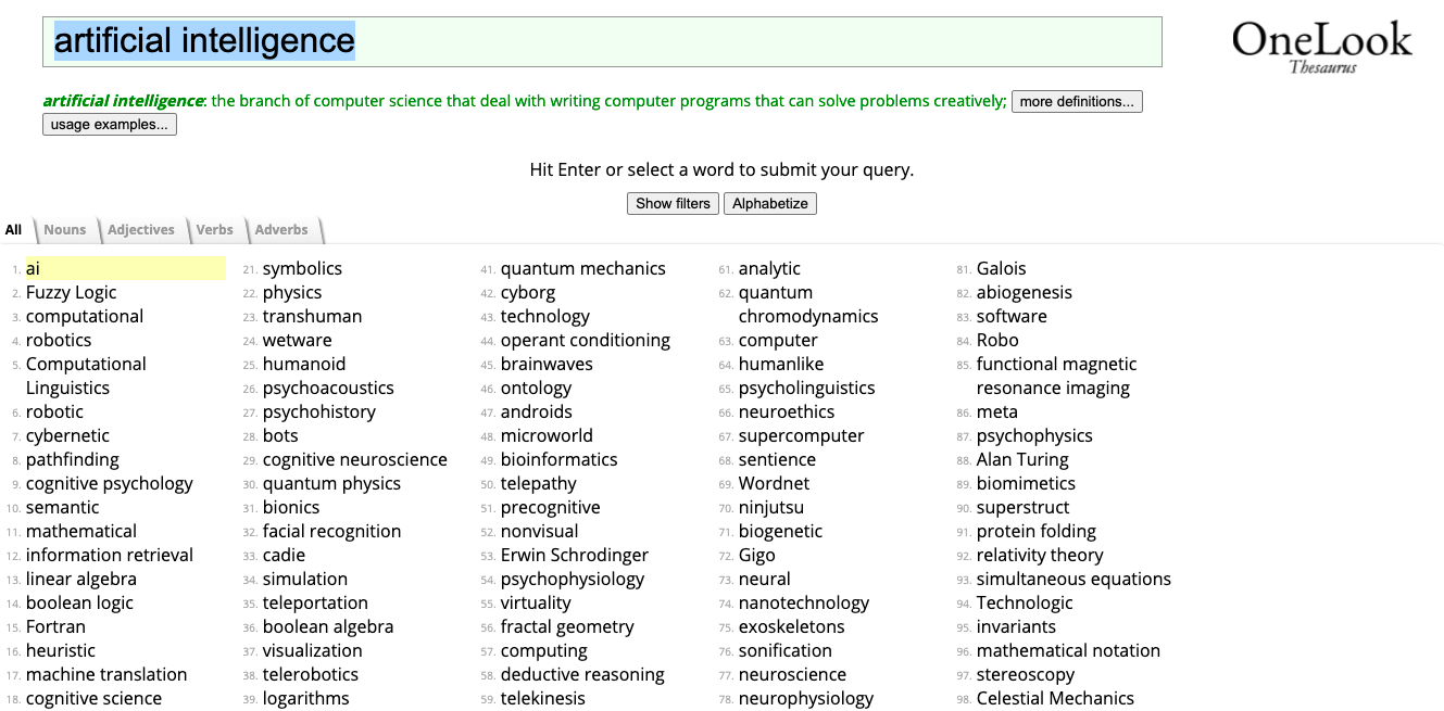 Every SEO content creator needs a good thesaurus.